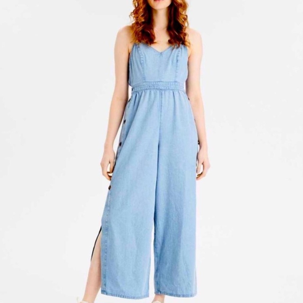 American Eagle Outfitters Light Blue Jumpsuit